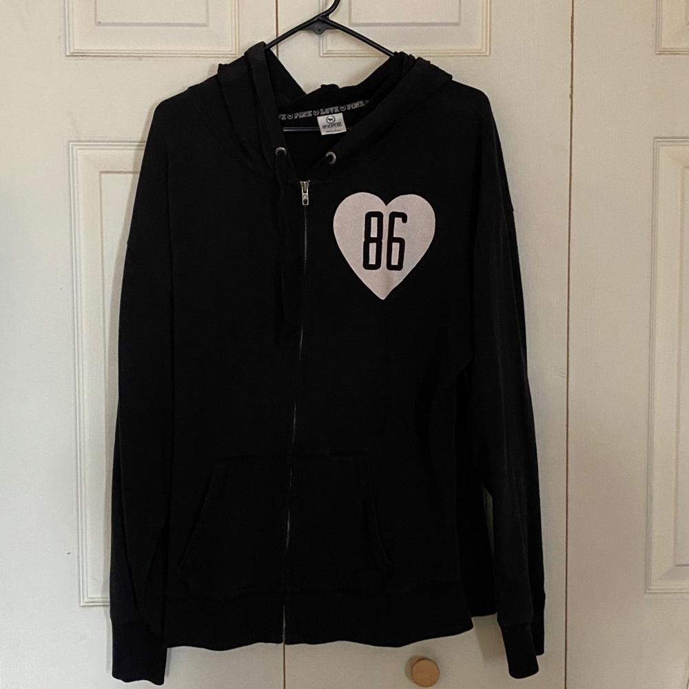 VS Pink black zip up